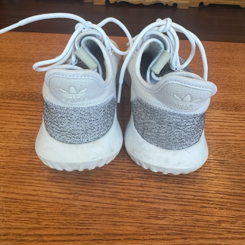 Adidas Light Gray and White Sneakers - Picture 3 of 9